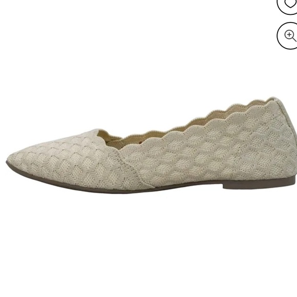 Skechers Women's Cleo-Honeycomb Ballet Flat, Natural - Picture 5 of 9
